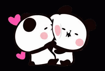 ぱんだ　もちもち　ラブラブ GIF - Love Panda Heart GIFs