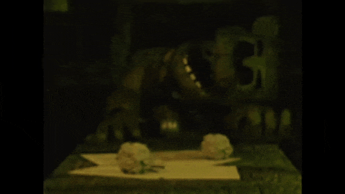 a blurred image of a bear laying on a table with a piece of paper and a few balls of paper .