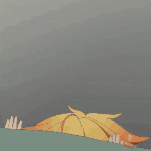 a cartoon character with orange hair and green eyes says " i came to visit "