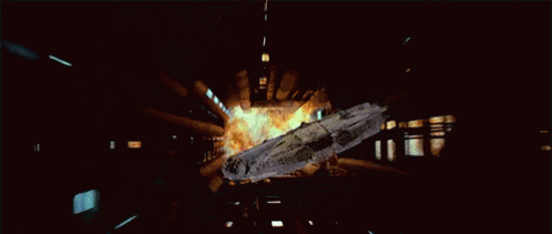 Flying Away From Explosions - Star Wars GIF - Star Wars Tie Figher Death Star GIFs