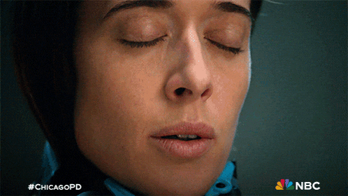 a close up of a woman 's face with #chicagopd written below her