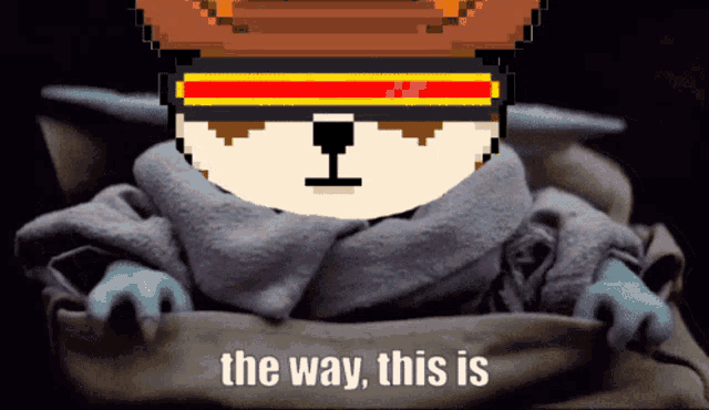 a pixel art of a person with the words " the way this is "
