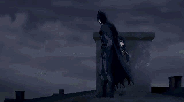 a man in a cape is flying over a city