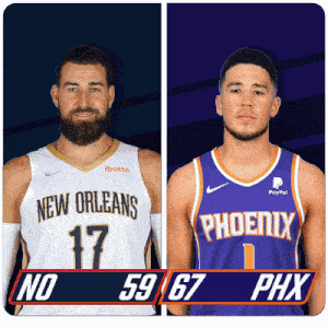 New Orleans Pelicans (59) Vs. Phoenix Suns (67) Half-time Break GIF - Nba Basketball Nba 2021 GIFs