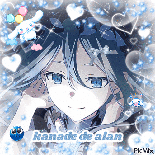 a picture of a girl with the name kanade de alan