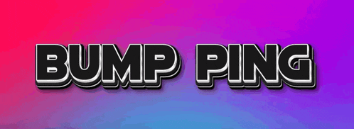 the word bump ping that is on a purple and pink background