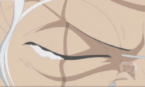 a close up of a cartoon character with glasses and white hair