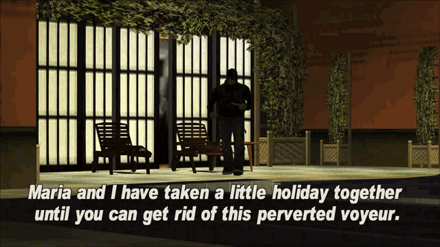 Gtagif Gta One Liners GIF - Gtagif Gta One Liners Maria And I Have Taken A Little Holiday Together Until You Can Get Rid Of This Perver GIFs