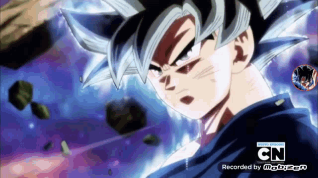 a cartoon character from dragon ball super is shown on cn
