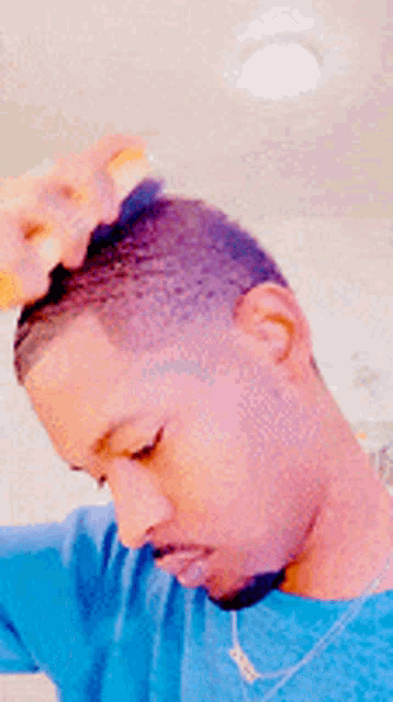 Cute Black Boy Brushing Hair GIF - Cute Black Boy Black Boy Brushing Hair GIFs