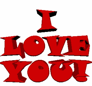 a red i love you sign on a white background