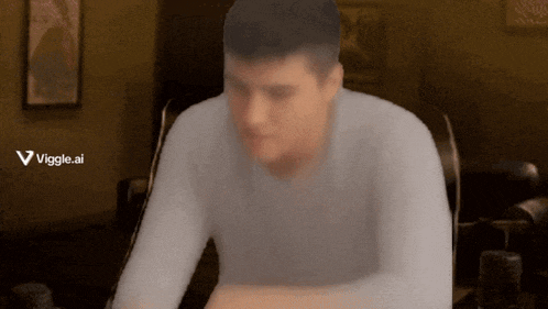 a blurry picture of a man with a viggle.ai watermark