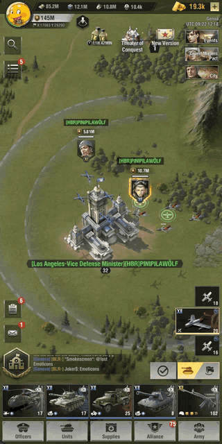 a screenshot of a military game with the name los angeles on the top left