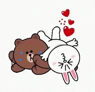 Brown And Cony Cute GIF - Brown And Cony Cute Couple GIFs