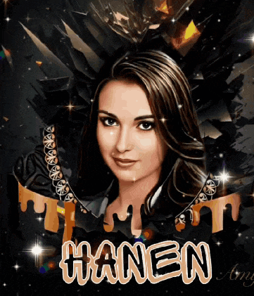 a picture of a woman with the name hanen