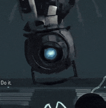 a video game character is flying through the air with a microphone attached to it 's head
