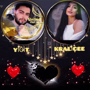 a picture of a man and a woman with the words united yigt 34