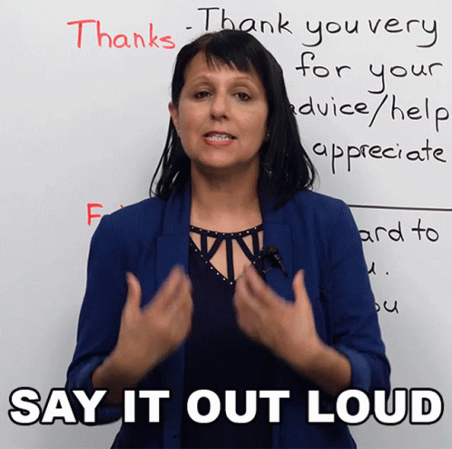 Say It Out Loud Rebecca GIF - Say It Out Loud Rebecca Learn English With Rebecca GIFs