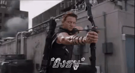 ยิงธนู ฮอว์กอาย GIF - Clint Barton Archery Shooting Arrows GIFs