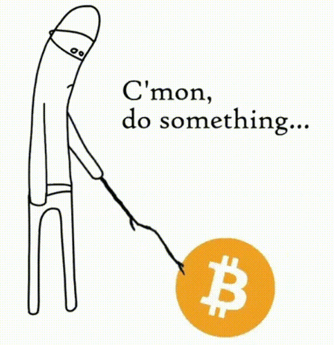 a black and white drawing of a man holding a stick and a coin with the letter b on it