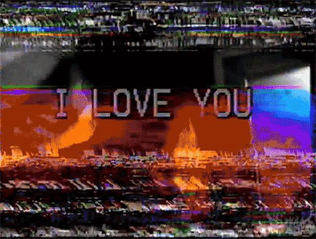 a colorful image with the words i love you
