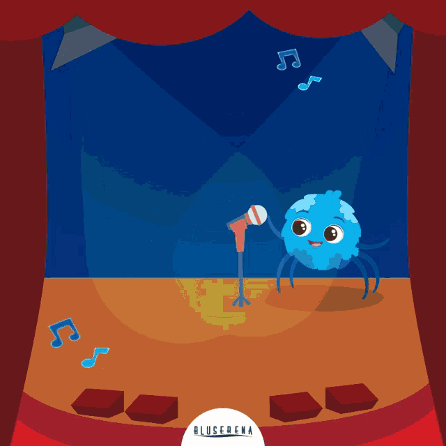 a cartoon character singing into a microphone with the words dance dance dance above him