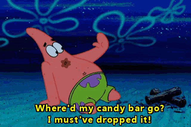 Spongebob Patrick Star GIF - Spongebob Patrick Star Candy Bar GIFs