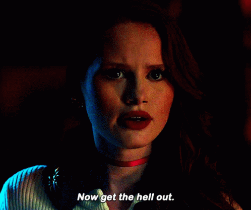 Riverdale Cheryl Blossom GIF - Riverdale Cheryl Blossom Now Get The Hell Out GIFs