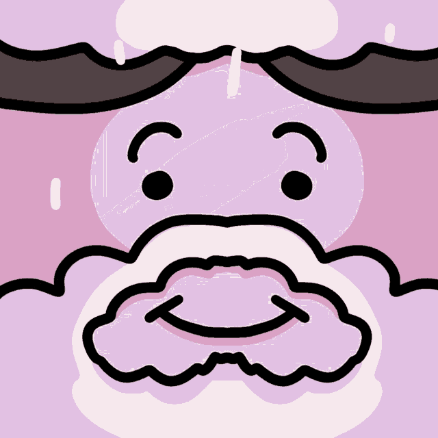 a cartoon drawing of a man with a beard