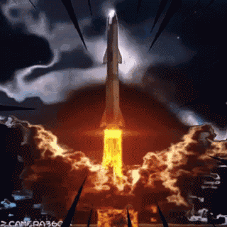 a computer generated image of a rocket being launched with the words camera360 at the bottom