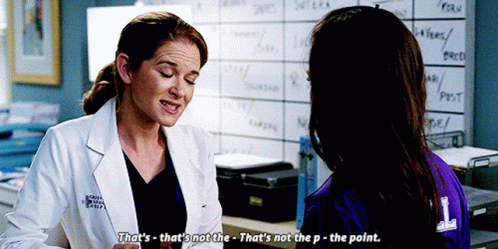 Greys Anatomy April Kepner GIF - Greys Anatomy April Kepner Thats Not The Point GIFs