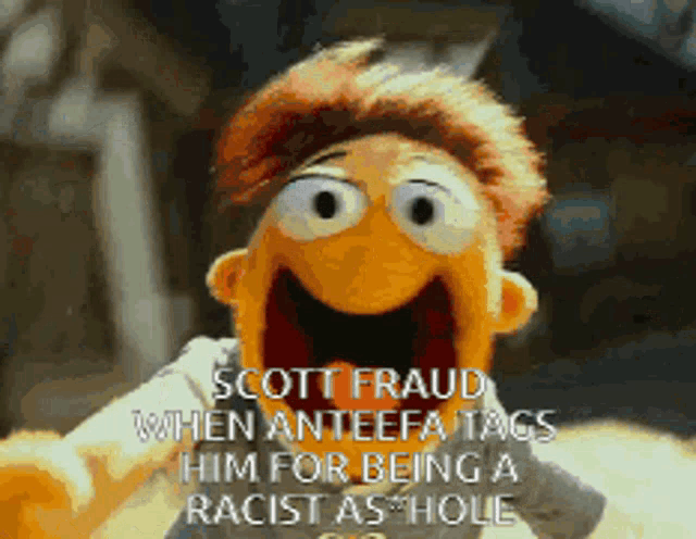 scott fraud when anteefa tags him for being a racist ass hole