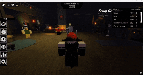 a screenshot of a video game that says round ends inc at the top