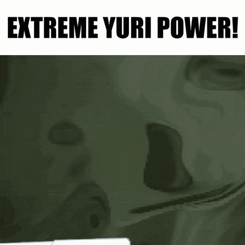 a king and queen of hearts playing cards with the words " extreme yuri power " above them