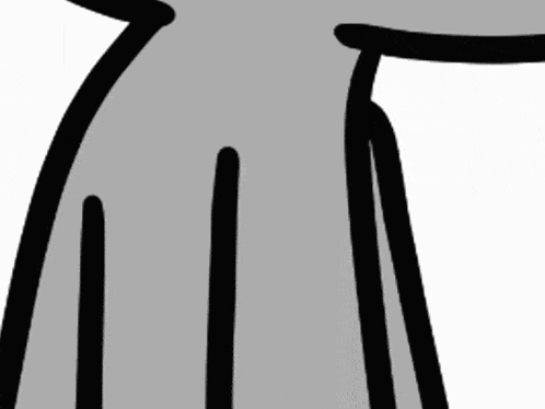 a black and gray drawing of a person 's legs