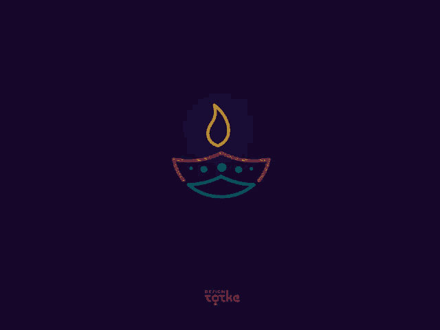 a purple background with a candle and the words happy diwali on it