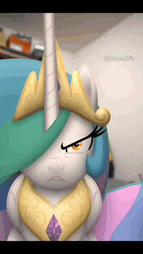 a picture of a unicorn with a crown on its head