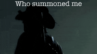 a poster of a man with the words who summoned me