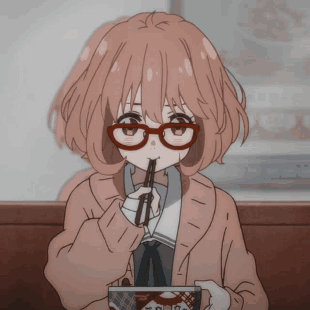 a girl with glasses is eating something with chopsticks from a bowl
