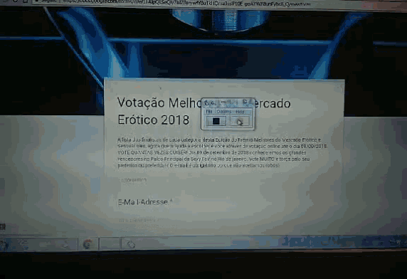 a computer screen is open to a page that says votacao melhado mercado erótico 2018