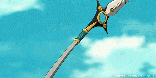 a pair of scissors is flying through the air .