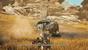 a video game says to use sidesteps to make small positioning djustments