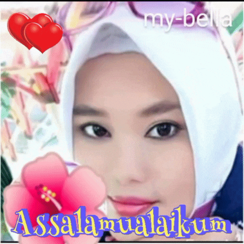 a picture of a woman with the words assalamualaikum written on it