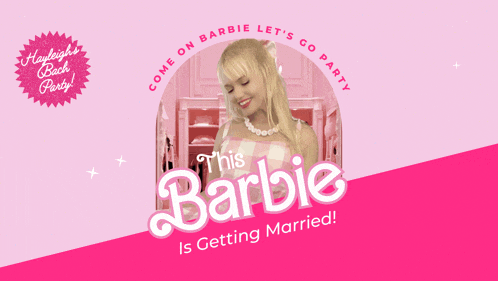 a poster for a party called this barbie