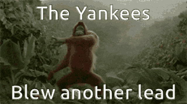 the yankees blew another lead with an orangutan in the jungle