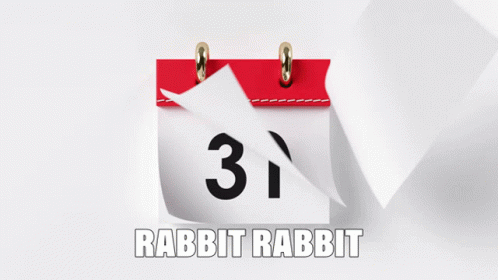 Rabbit Rabbit First Of The Month GIF - Rabbit Rabbit First Of The Month Calendar GIFs