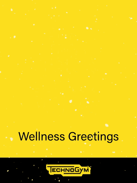 a yellow poster with the words let 's wellness greetings