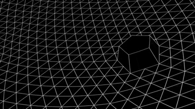 a black and white image of a grid with a square in the middle