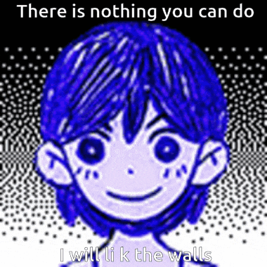 there is nothing you can do i will li k the walls written below a picture of a boy with blue hair