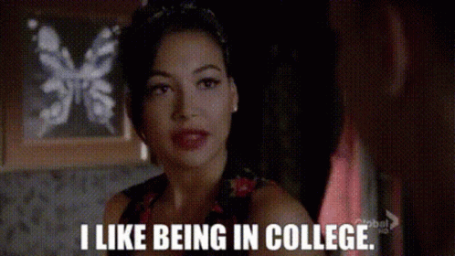 Glee Santana Lopez GIF - Glee Santana Lopez I Like Being In College GIFs